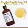 Premier Research Labs Organic Castor Oil for Face - Cold Pressed 100% Pure Castor Oil for Hair Growth, Skin & Body, Hexane Free - 8 Oz Bottle view 2
