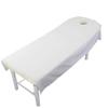 1 pcs Beauty Massage Bed Sheets with Hole, SPA Massage Treatment Bed Table Cover Flat Sheets (White, 120x190cm) view 1