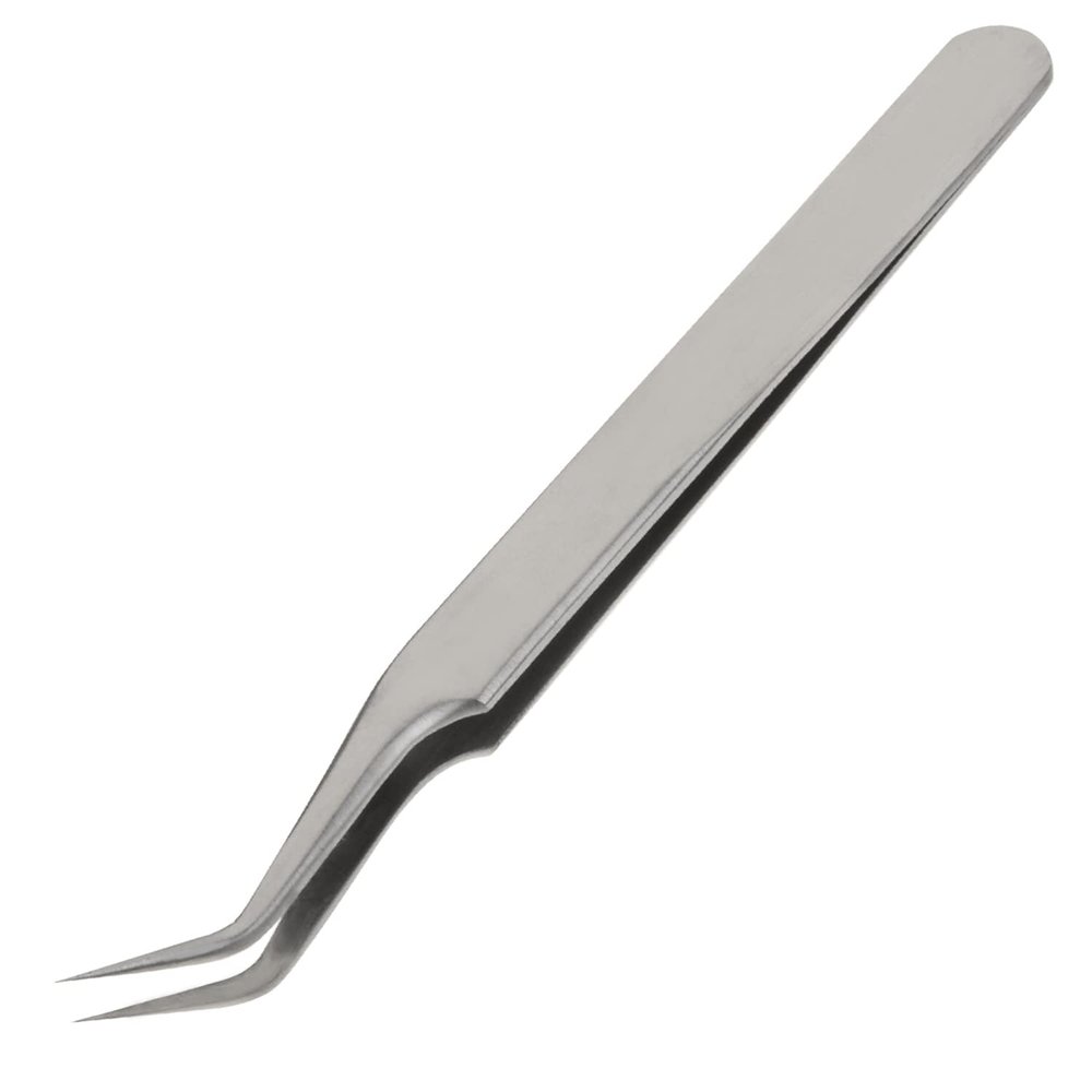 Auniwaig 3pcs High Precision Tweezers, Stainless Steel Pointed Tip Tweezers, ST-15 Micro-Magnetic Tweezer in OPP Bag for Craft, Electronics, Soldering and Experimental Work, Jewelry-Making