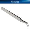 Auniwaig 3pcs High Precision Tweezers, Stainless Steel Pointed Tip Tweezers, ST-15 Micro-Magnetic Tweezer in OPP Bag for Craft, Electronics, Soldering and Experimental Work, Jewelry-Making view 3