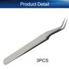 Auniwaig 3pcs High Precision Tweezers, Stainless Steel Pointed Tip Tweezers, ST-15 Micro-Magnetic Tweezer in OPP Bag for Craft, Electronics, Soldering and Experimental Work, Jewelry-Making view 4