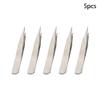 Auniwaig 5pcs High Precision Tweezers, Stainless Steel Pointed Tip Tweezers, ST-12 Micro-Magnetic Tweezer for Craft, Electronics, Soldering and Experimental Work, Jewelry-Making,(135mm, Card Bag) view 3