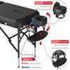 CLORIS 84" Professional Massage Table Portable 2 Folding Lightweight Facial Solon Spa Tattoo Bed Height Adjustable with Carrying Bag & Aluminium Leg Hold Up to 1100LBS view 3