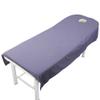 1 pcs Beauty Massage Bed Sheets with Hole, SPA Massage Treatment Bed Table Cover Flat Sheets (Blue, 120x190cm) view 1