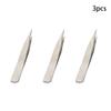 Auniwaig 3pcs High Precision Tweezers, Stainless Steel Pointed Tip Tweezers, ST-12 Micro-Magnetic Tweezer for Craft, Electronics, Soldering and Experimental Work, Jewelry-Making,(135mm, Card Bag) view 3
