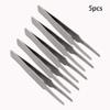 Auniwaig 5pcs High Precision Tweezers, Stainless Steel Pointed Tip Tweezers, ST-13 Micro-Magnetic Tweezer in OPP Bag for Craft, Electronics, Soldering and Experimental Work, Jewelry-Making view 3