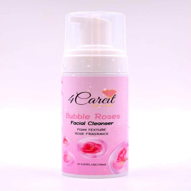 4CareitSkinCare Hydrating Foam Facial Cleanser | Bubble Roses Gentle Cleanser For All Skin Types