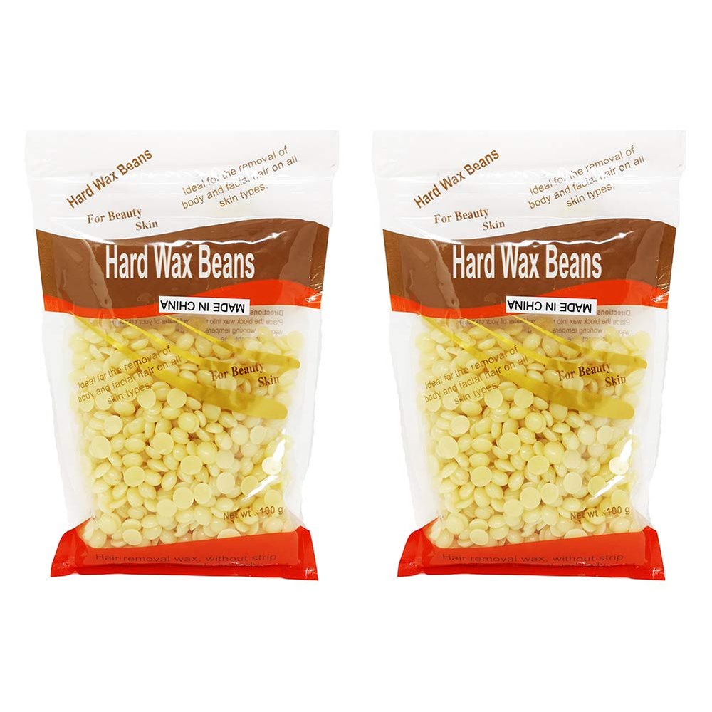 Magik 200g Natural Hard Wax Beans Beads for Painless Body Hair Removal Waxing Warmer (Honey)