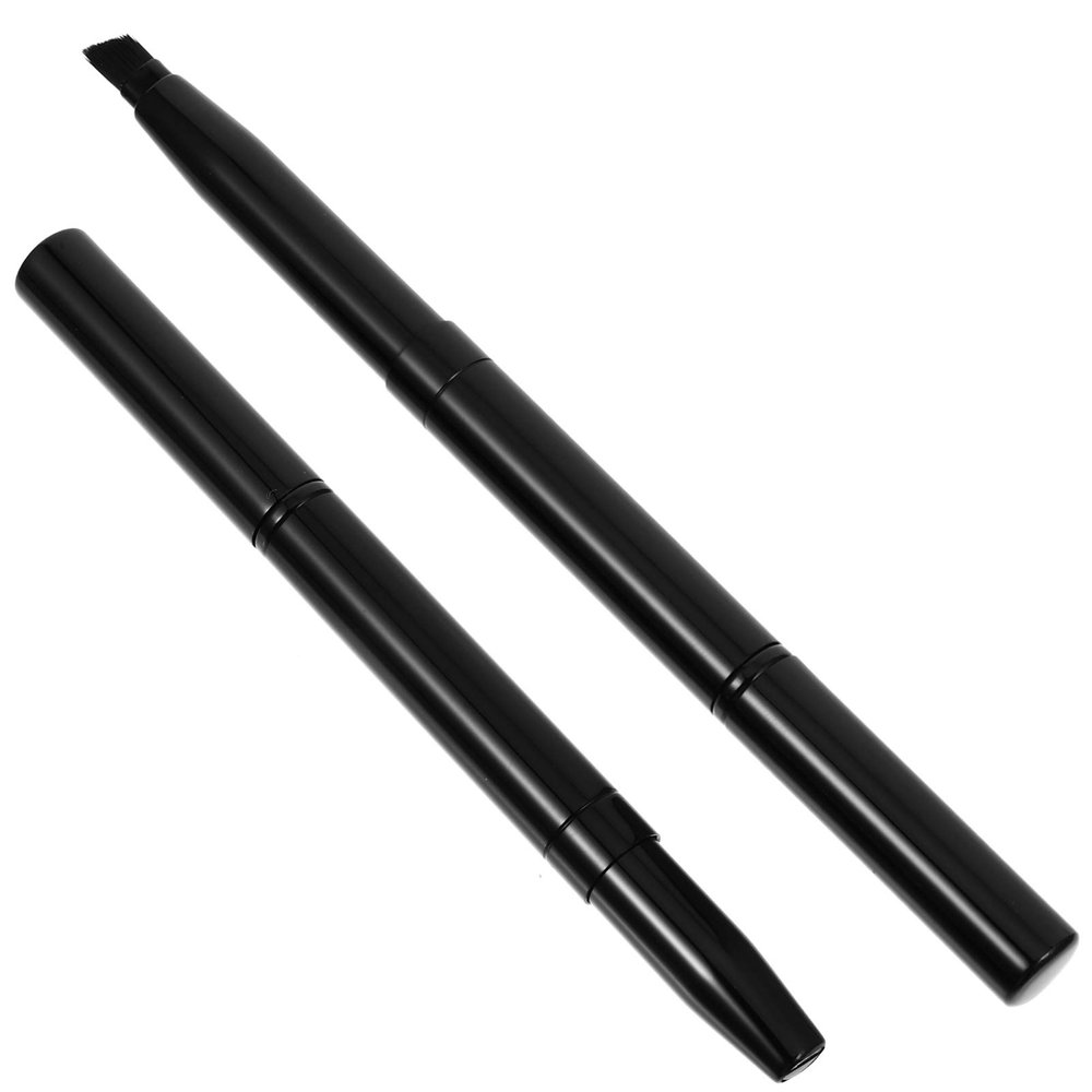 Beaupretty 2pcs Double-ended Angled Eyebrow Brush for Makeup Portable Retractable Brow and Eyeshadow Tool Cover for Shaping Blending and Grooming Brows