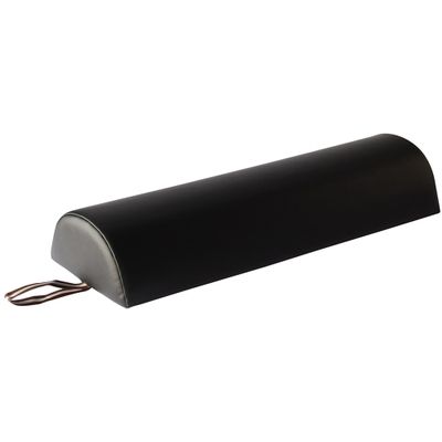 Master Massage 9 Inch Bolster Pillow for Legs, Jumbo Half Round Massage Bolster, Bolster for Massage/Leg/Yoga/Beauty, 100% Upholstery Incl Waterproof 9"X26"(Black)