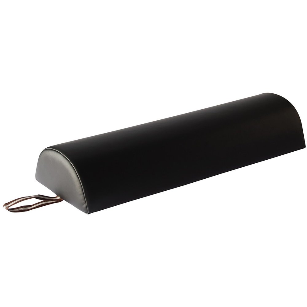 Master Massage 9 Inch Bolster Pillow for Legs, Jumbo Half Round Massage Bolster, Bolster for Massage/Leg/Yoga/Beauty, 100% Upholstery Incl Waterproof 9"X26"(Black)