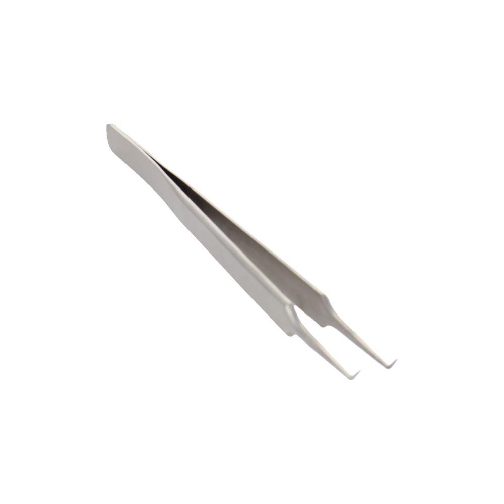 Auniwaig Curved Pointed Stainless Steel Tweezers, Precision Tweezers, Precision Stainless Steel Pointed Tip Tweezer with Transparent Packaging, for Lab, Electronics