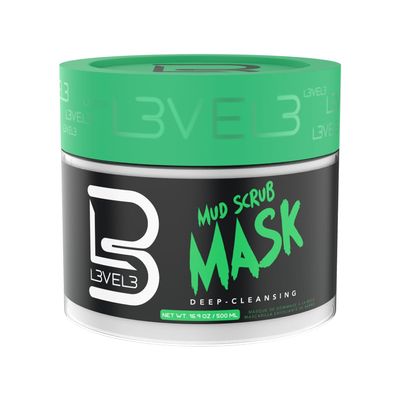 L3 Mud Facial Scrub - Reduces Acne - Gentle and Effective Exfoliation - Reduces Clogged Pores