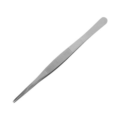 Auniwaig Stainless Steel Tweezers, Precision Tweezers, 200mm Lenght Stainless Steel Straight Pointed Tweezers with Serrated Tip for Medical