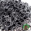 Beauty Town 1000 Pcs Rubber Bands - Soft Elastic Hair Accessories, Braids Mini Ties, No Damage Stretchy Bands for Hair (4-Packs) (Black) view 1