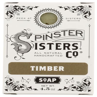 Spinster Sisters Co Timber Bar Soap, 4.5 Oz
