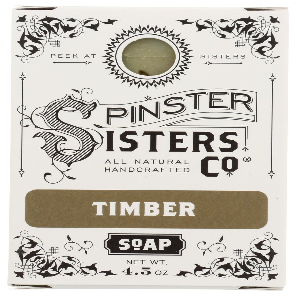 Spinster Sisters Co Timber Bar Soap, 4.5 Oz