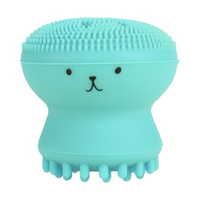 Face Cleansing Brush Exfoliating Grease Removal Massage Jellyfish Octopus Wash Tool 1pcs(green)
