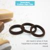 HOYOLS Soft Seamless Hair Ties, Dark Brown Stretch Elastic Ponytail Holders Bands for Women Thick Hair No Slip and Pull No Damage Scrunchies Headbands 100 Pcs (Espresso) view 4