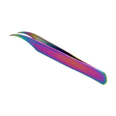 Auniwaig 125mm Stainless Steel Tweezers, Precision Tweezers, Magnetic Curved Tip Forceps Tweezers, for Electronics, Sodlering, Jewelry, Craft, Colorful dolphin clip (Boutique Leather Cover)