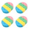 4pcs Rainbow Oval Bath Sponges Exfoliating Shower Foam Body Sponges Exfoliating Soothing Sponges for view 1