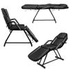 OmySalon Massage Salon Tattoo Chair Esthetician Bed with Hydraulic Stool,Multi-Purpose 3-Section Facial Bed Table, Adjustable Beauty Barber Spa Beauty Equipment, Black view 2