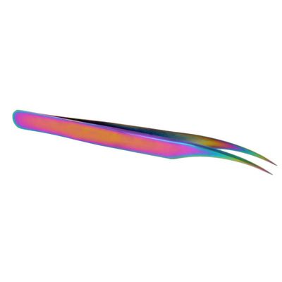 Auniwaig 125mm Stainless Steel Tweezers, Precision Tweezers, Magnetic Curved Tip Forceps Tweezers, for Electronics, Sodlering, Jewelry, Craft, Laboratory Work, DIY, High Precision Tweezers