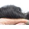 Transparent Lace Front HAIR System Mens Toupee Replacement Bleached Knot Hairpiece Natural Hairline Mono Human Hair Black Human hair Wigs (9"X6", 1# Jet Black-130% Medium density) view 1