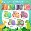 Bath Bombs for Kids with Surprise Toys Inside - 9 Pack Dinosaur Bath Bombs Gift Set, Dinosaur Toys for Kids 3 4 5 6 7 8 9 Years, Valentines Day Gifts for Kids, Easter Gifts Bubble Bath Fizzes view 2