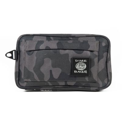 DIME BAGS Smell-proof Boss with Lock Padded Pouch with Activated Carbon Technology | 3-Digit Combo Lock | Low-Profile, Sleek Design (8 Inch, Camo)