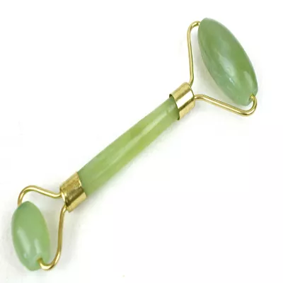 100% Real Natural Jade FACE & Body Dual Roller; Anti-Aging & Puffiness REDUCING Massager