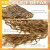 Caliee Natural Curly Clip in Hair Extensions Natural Wave 16inch Honey Blonde Hair Real Remy Thick Human Hair Extensions Full Head for Women Wavy Curly Blonde #27 7Pieces 17Clips Per Pack view 3