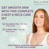 Silc Skin Complete Chest And Neck Care Set With Decollette And Collette Pads, Reusable Medical Grade Silicone For Sleep Lines, Holiday Anti Wrinkle Gift Set For Her, 30 Day Supply view 3
