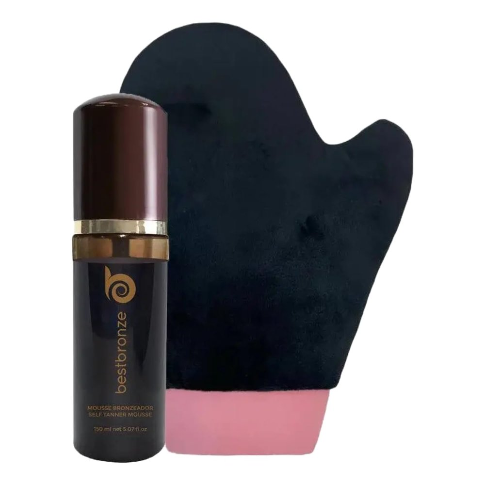 Best Bronze Tinted Self Tanner Kit Mousse with Mitt  Sunless Tanner Foam for Customizable Self Tan, Light to Dark Fake Tan  Vegan Tanning Mousse  Sunless Tanning Foam (5.07 Fl Oz & Mitt)