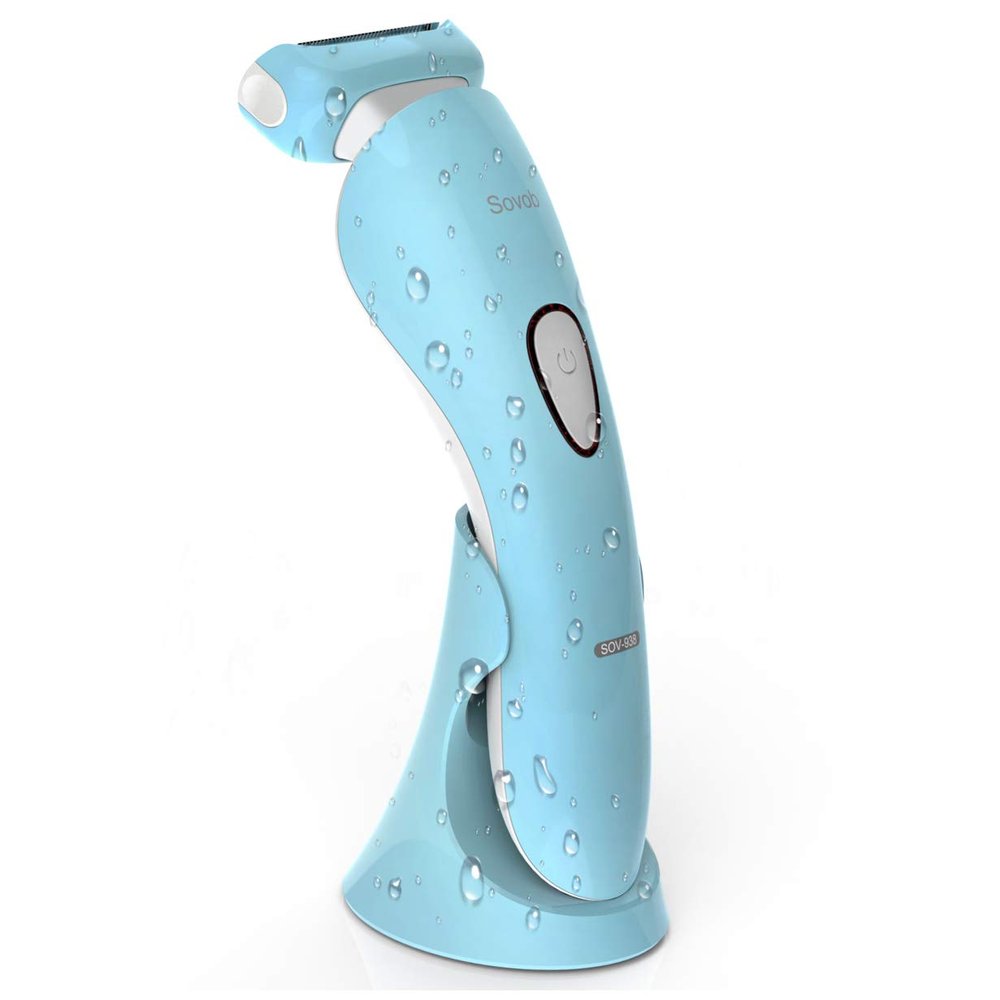 Sovob Electric Razor for Women Painless Lady Shaver Hair Remover for Womens Legs and Underarms Bikini Trimmer Wet and Dry Waterproof with LED Light
