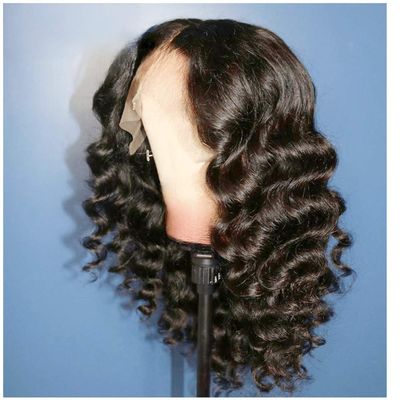 136 Lace Front Human Hair Wigs For Women Curly Pre Plucked Bleached Knots Baby Hair Natural Hairline Brazilian Remy Natural Hair Wigs 150% 18 Inches