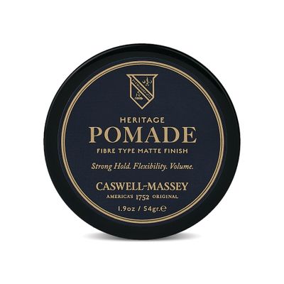 Caswell-Massey Fiber-Style Hair Pomade, Matte Finish Hair Styling for All Hair Types, Strong Hold with Flexibility & Provides Volume for Men, Light Cedar Scent & Low-Shine, 1.9 Oz