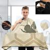 visesunny Barber Cape Vintage Bee Polyester Hair Cutting Salon Cape Apron Anti-Static Haircut Water-Resistant Shaving Cloth Beard Shaving Bib Hairdressing Cape view 3