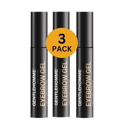 Gentlehomme - Eyebrow Gel - Mens Clear Brow Gel - Long-Lasting Invisible Hold - Shape, Define, Hold & Set Eyebrows - Liquid Gel & Brush Applicator - Use With Eyebrows & Eyelashes - Vegan - 3 Pack