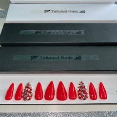 Red Stiletto Press On Nails Size Medium