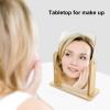 Beaupretty Home Tabletop Swivel Makeup Mirror with Wood Stand Rotating Design for Easy Viewing for Women of All Ages for Makeup Application and Grooming Great for Special Occasions view 4