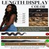 Loxxy Clip in Human Hair Extensions Natural Wave 16inch #P4/27 Dark Brown Mixed with Caramel Blonde Real Human Hair Extensions for Women Double Weft 120g/set 7Pcs/lot And 17 Clips Per Pack view 3
