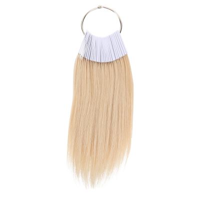 30Pcs Hair Color DIY Hair Dyeing Practice Human Hair Training Rings Samples for Home Barber Shop 3 Degree Color