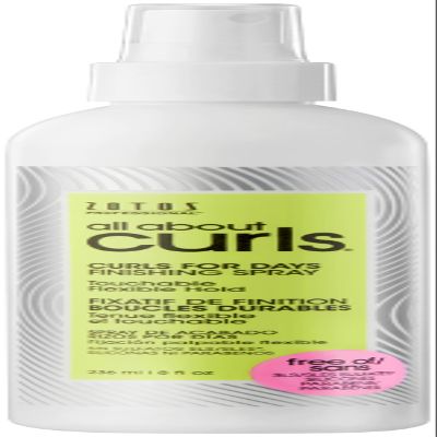 ALL ABOUT CURLS Curls For Days Finishing Spray | Touchable Flexible Hold | De-Frizz | Locks Out Humidity | All Curly Hair Types | Vegan & Cruelty Free | Sulfate Free | 8 Fl Oz