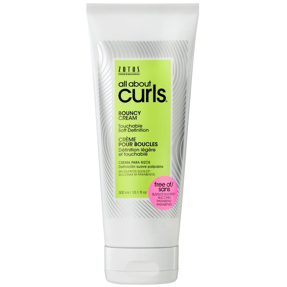 ALL ABOUT CURLS Bouncy Cream Styling | Touchable Soft Definition | Define, Moisturize, De-Frizz | All Curly Hair Types | Vegan & Cruelty Free | Sulfate Free | 10.1 Fl Oz