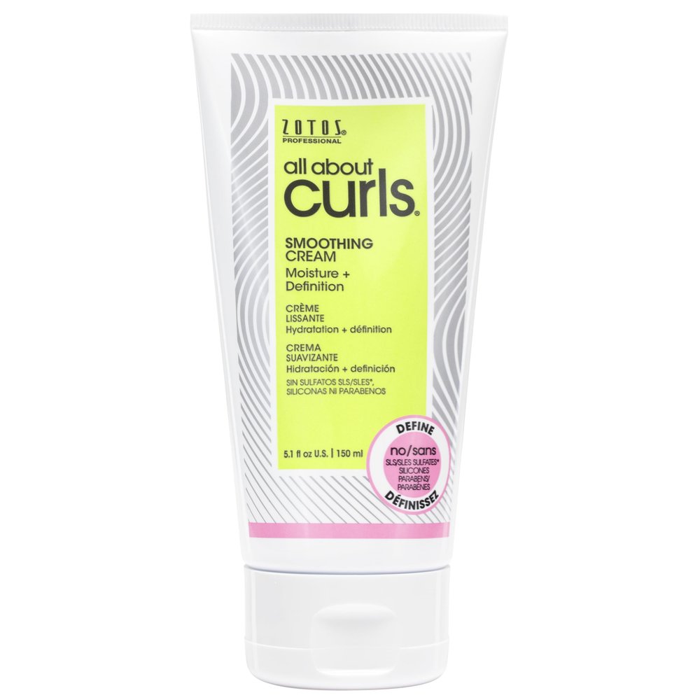 ALL ABOUT CURLS Smoothing Cream Styling | Controllable Definition | Define, Moisturize, De-Frizz | All Curly Hair Types | Vegan & Cruelty Free | Sulfate Free | 5.1 Fl Oz