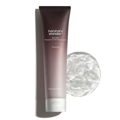HARUHARU wonder Black Rice Moisture 5.5 Soft Cleansing Gel, Gentle Daily Cleanser, Low 5.5pH, Moisture Balance, Soap Free, For Sensitive Skin, Holiday Stocking Stuffer, Vegan, Cruelty-Free, 3.4 fl.oz