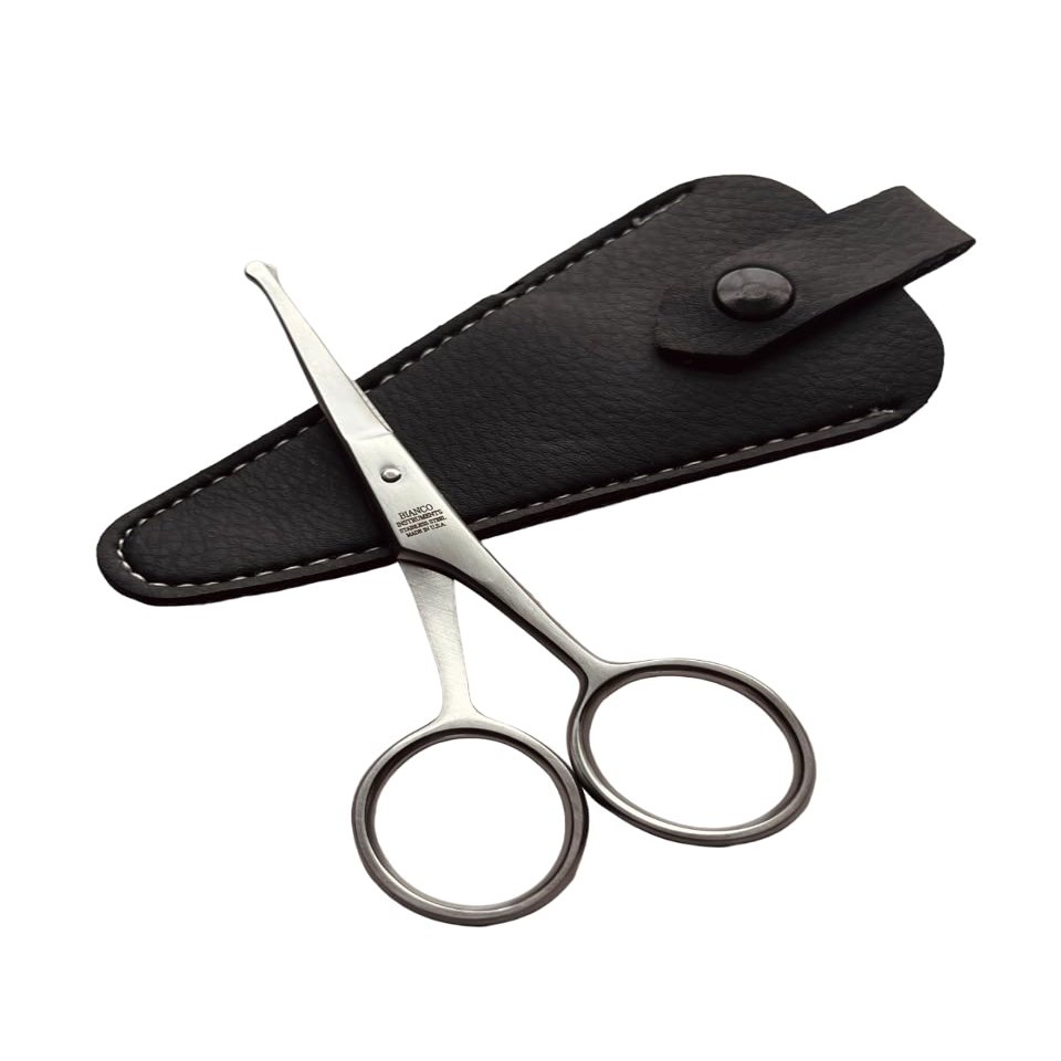 Bianco Instruments Nose Hair Scissors for Men and Women, Rounded Tip | Stainless Steel | Made in USA