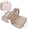 NISHEL Travel Makeup Bag Stand Up, Portable Cosmetic Organizer, Cosmetic Case for Travel-Size Toiletries, Pink view 1