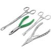 AAProTools Set Of Body Piercing Tools - Bead Ball Capture Ring Pliers Opener Closer Forceps(Green) view 1